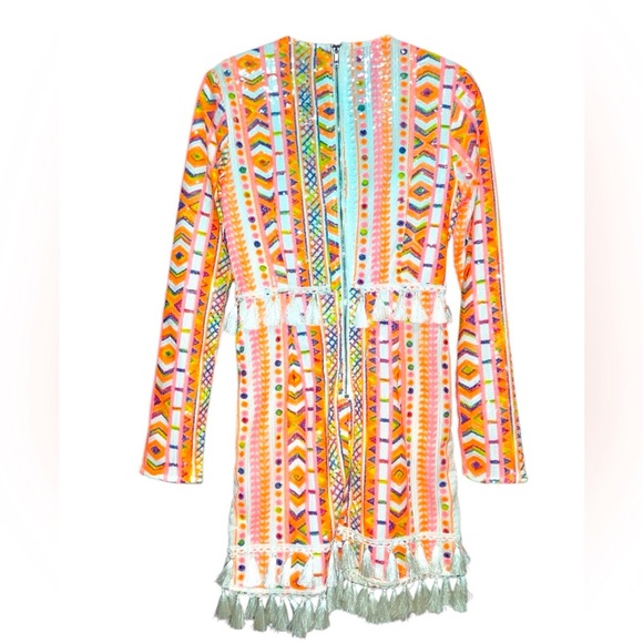 PrettyLittleThing Sequined folkloric bodycon dress - Picture 3 of 4